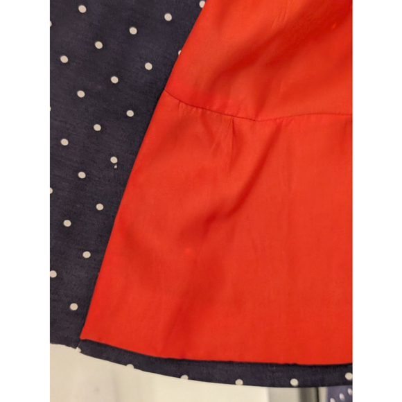 Women's Eclectic Blue White Polka Dot Blazer Size M - Picture 5 of 8